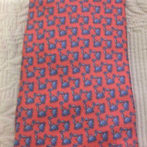 BATTISTONI ROMA Crab with Claws Nectk Tie Salmon Pink & Blue BAT 0833